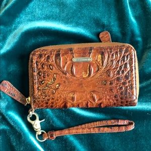 Pecan Brahmin wallet lightly used